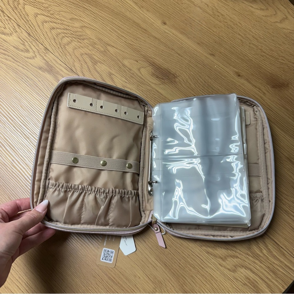 BAGSMART Pink Quilted Jewelry Pouch accessory travel carrying case NWT flawed - Picture 9 of 16